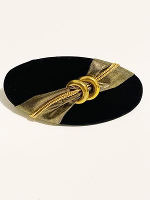 Vintage 1980S Hair Clip Black & Gold Oval Glam Accessories Vtg Retro Ornate  Barrette Bow - Yahoo Shopping