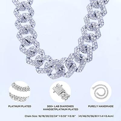 nkjegol Cuban Chain Necklaces Silver/Gold Cuban Link Chains Mens