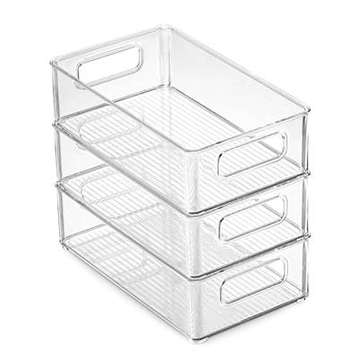 Set Of 8 Refrigerator Pantry Organizer Bins - Clear Food Storage Baskets  for Kitchen, Countertops, Cabinets, Fridge, Freezer, Bedrooms, Bathrooms 