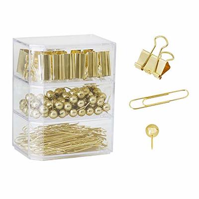 Gold Binder Paper Clips Set,182pcs Large Paper Clips,Binder Clips