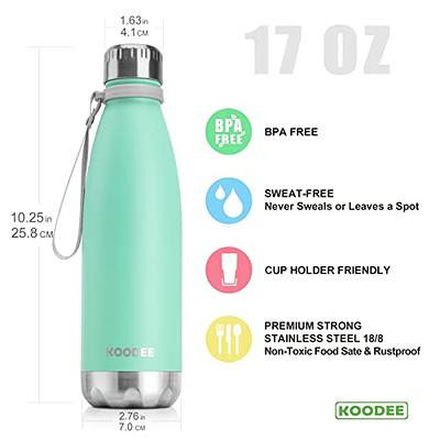 Koodee 12 Oz Stainless Steel Water Bottle for Kids Double Wall