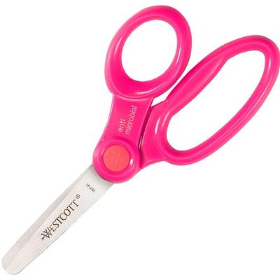 2 X Westcott Children's Right Handed Scissors With Ruler Edge Red