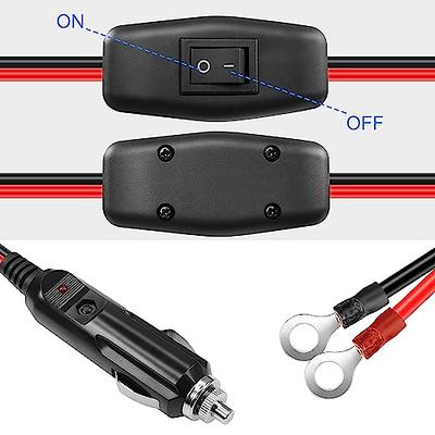 GELRHONR Car Cigarette Lighter Male Plug to O Ring Terminal with ON OFF  Switch Adapter Cable,12V-24V 12AWG Auto Cigarette Lighter Extension Cable  Cord with 25A Fuse Heavy Duty Cord (2M/6.5Ft) - Yahoo