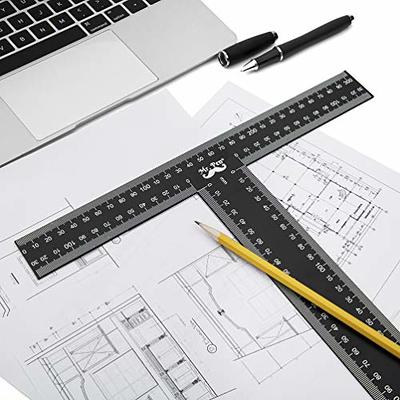 T Square, T Ruler, 18 inch Metal T Ruler Carbon Steel Ruler