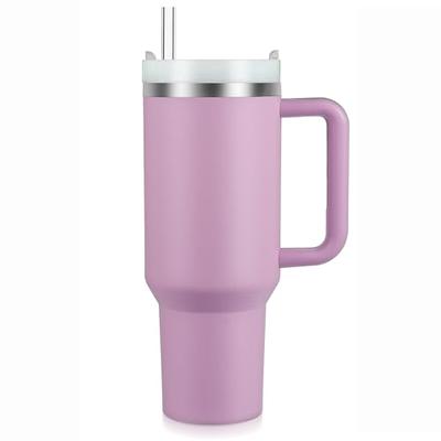 1200ml/40oz Handle & Straw Cold Drink Cup Stainless Steel