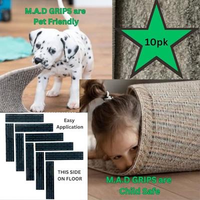 MAD Grips Premium 10 Pack Rug Grippers - Anti Slip Rug Grips