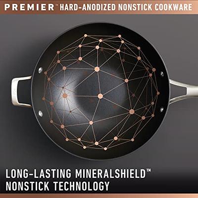 Anolon Accolade Forged Hard-Anodized Nonstick Deep Frying Pan with Lid, 12-Inch, Moonstone