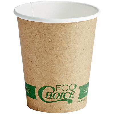 Choice 8 oz. Tall Cafe Print Poly Paper Hot Cup - 1000/Case