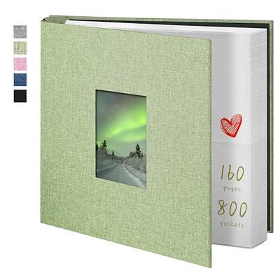 Pssoss Small 4x6 Photo Album with Writing Space Holds 20 Photos