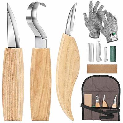 Wood Carving Tools Set, Wood Whittling Kit for Beginners Kids and Adults -  Wood Carving Kit with Detail Wood Carving Knife, Whittling Knife, Wood