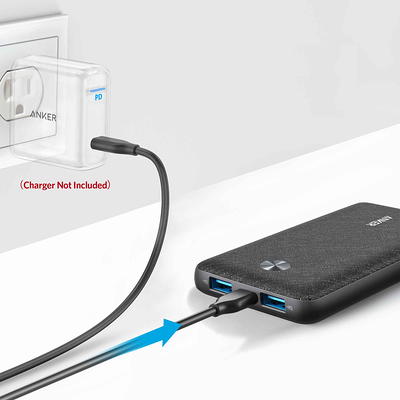 Shopping Portable PowerCore Sense - Anker 10K III USB-C Battery Yahoo Charger, Black