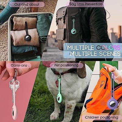 oakxco for Airtag Keychain Silicone, Airtag Holder with Key Ring, Air Tag  Cover Cute Accessories for Kids, Luggage, Car Dog Collar, Car, Compatible