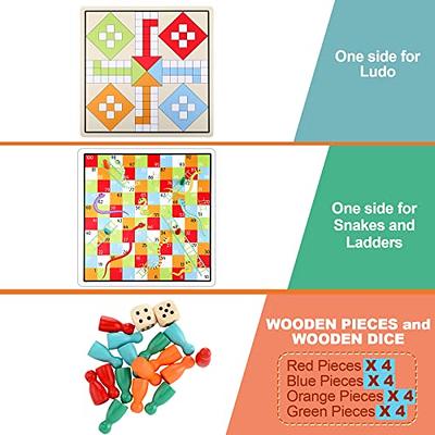 New Ludo & Snakes Ladders Board Game Play With Children Multi 1 Pc