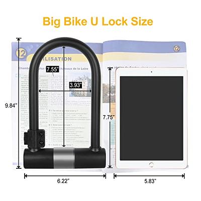  UBULLOX Bike U Lock Heavy Duty Bike Lock Bicycle U Lock, 16mm  Shackle and 4ft/6ft Length Security Cable with Sturdy Mounting Bracket for  Bicycle, Motorcycle and More : Sports 