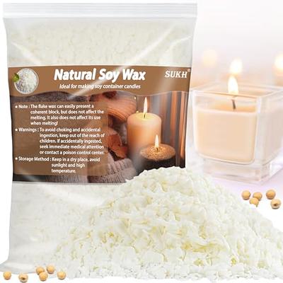  Sukh Soy Wax for Candle Making - Natural Soy Wax Flakes Pure  Soy Wax Candle Making Soy Wax Chips Candle Making Wax Supplies for Candle  Making Container Candles, Cup Wax, Scented