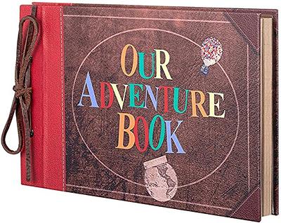 Photo Album Scrapbook Our Adventure Book DIY Handmade Album Scrapbook Movie Up Travel Scrapbook for Anniversary Wedding Travelling Baby Shower