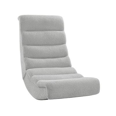 Linon Home Decor Barnes Cream Sherpa Upholstered 17 in. - 21 in. Adjustable Height Office Chair