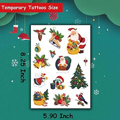 Christmas Luminous Tattoo Stickers Glow Stickers Funny Cartoon