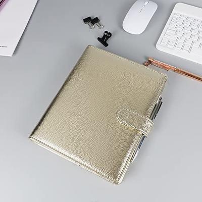  A7 Binder Cover Clear PVC Gold 6 Ring Budget Binder