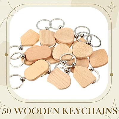 Leather Keychain Blanks Bulk,4 Pack PU Leather Key Fobs Blanks with Key  Rings for Laser Engraving Keychain Making Leather Working DIY Craft