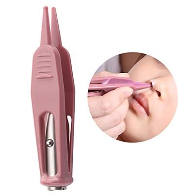 2 Pcs Led Baby Nasal Cleaning Plastic Tweezers Ear Cleaner (pink)