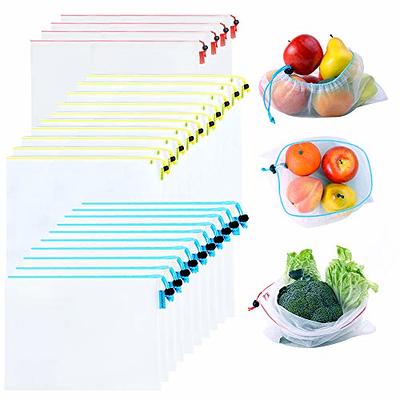  100Pcs Reusable Produce Bags, Shellvcase Onion Fruits Mesh  Produce Bags and Seafood Boil Bags, 24'' Net Storage Bags for Grocery  Shopping Storage of Fruit Vegetable Seafood Toy & Garden Produce(Red) 