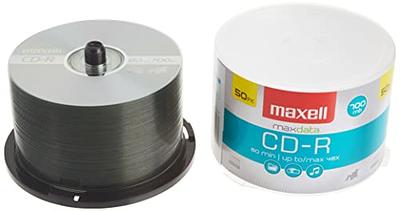 Maxell – MAX648250, Branded CD Recordable Media - Noise free Playback CDs  700Mb Storage – 2x to 48x, Write Speed with 80 min - Blank CDs, Storage &  Reusable Spindle Case Holder - 50 Pk, Silver - Yahoo Shopping