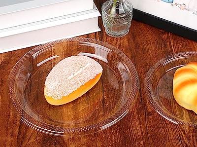 100pcs Clear Plastic Plates Disposable Plates For Dessert
