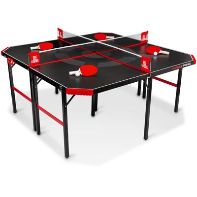 Anywhere Sports - Portable Trampoline Ping Pong Table Tennis Game for  Indoor or Outdoor Use, Includes Two Paddles, Six Balls, Storage Bag, and