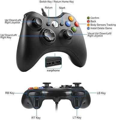 Miadore 2 Pack Xbox 360 Wired Controller USB Controller for Xbox