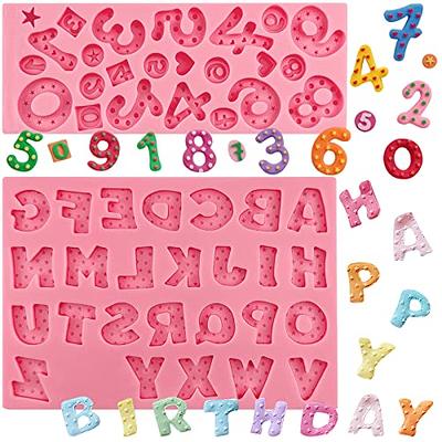 MYPRACS Happy Birthday Silicone Molds Birthday Alphabet Fondant Silicone  Mold Letters Chocolate Molds For Birthday Party Cake Decorating Cupcake