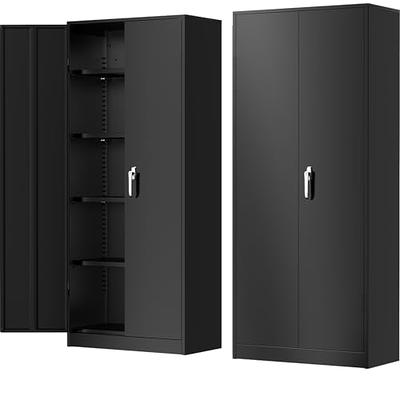 Tall Storage Locker with 4 shelves, Garage cabinets
