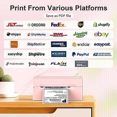 Phomemo Bluetooth Thermal Shipping Label Printer for Shipping Packages -  Thermal Label Printer Bluetooth for Phone&PAD&PC, Built-in Label Holder 4x6  Printer for ,Shopify, ,USPS,,Temu etc 