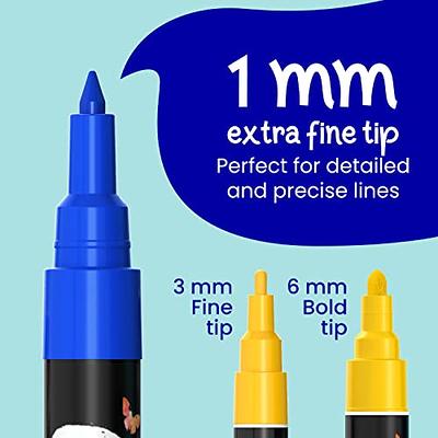 Timart Liquid Chalk Markers Fine Tip, 8 Colors Washable Window Markers for Chalkboard (3mm), Dry Erase Marker Pens for Car, Blac