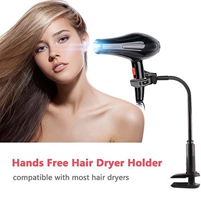 Osring Adjustable Hair Dryer Stand, Hands Free Hairdryer Holder 360 Degrees  Rotation, Blow Dryer Styling Holder Stand for Hair Drying