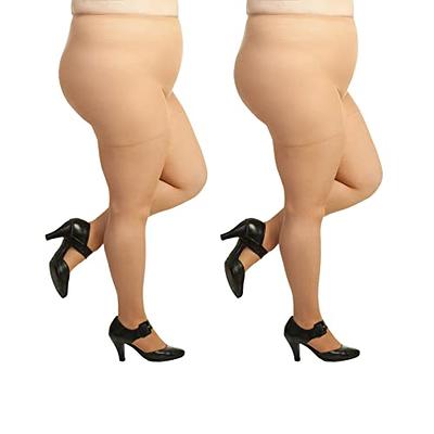 Plus Size Pantyhose for Women Soft Sheer Queen Tights 2 Pairs (7 X, Suntan-  2 Pairs) - Yahoo Shopping