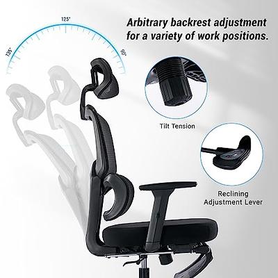 BRTHORY Office Chair Height-Adjustable Ergonomic Desk Chair with Lumbar Support, Breathable Mesh Computer Chair High Back Swivel