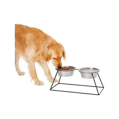 Frisco Wooden Elevated Dog & Cat Diner, 2-Cup