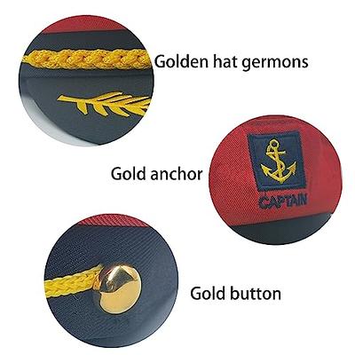 Adult Cap Anchor in Circle Red Trim