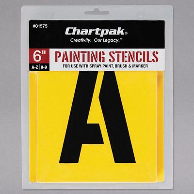 Chartpak 01575 Manila 6 A-Z/0-9 Painting Stencils - 35/Pack - Yahoo  Shopping