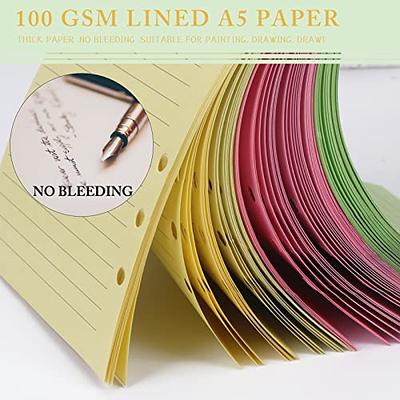 A5 Blank Paper - 150 Sheets (300 Pages) - 6 Hole Punched - 100 GSM