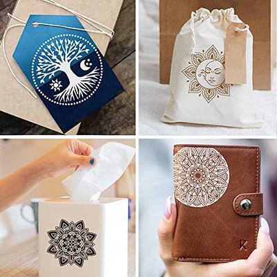 8.5 X 11 Coffee Reusable Self- Adhesive Silk Screen Stencils Transfer,  Home Decoration T-Shirt Bag Craft Chalk Stencils