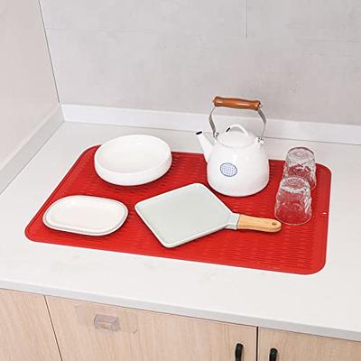 MicoYang Silicone Dish Drying Mat for Multiple Usage,Easy  clean,Eco-friendly,Heat-resistant Silicone Mat for Kitchen Counter or  Sink,Refrigerator or Drawer Liner Red XXXL 28 inches x 18 inches - Yahoo  Shopping