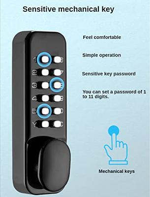 Double Keypad Mechanical 12 Key Combination Lock, Keyless Combination Latch  Door Lock, Keyless Entry Security for Home Gates, Fences, Windows