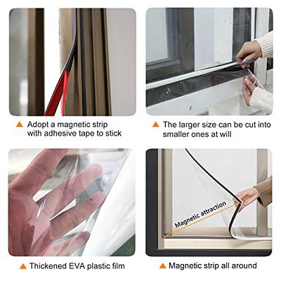 Magnetic Window Insulation kit, Heavy Duty Window Insulation Film with Full  Frame Magnetic Strip Coverings to Keep Cold Out Storm Warm in Winter and  Cool in Summer（56X35） - Yahoo Shopping