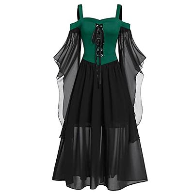 Eiyaclvo Sales Today Clearance Halloween Costumes for Women Traditional  Irish Dress Short Medieval Costume Renaissance Dress With Corset Plus Size  - Yahoo Shopping