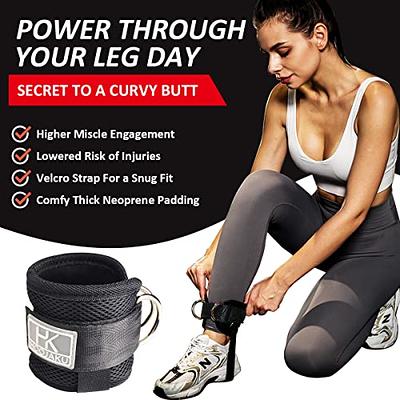 Adjustable Fitness Ankle Straps For Cable Machines Attachment 1 Pair, Gym  Accessories For Women, Training Leg Straps For Kickbacks And Glute Workouts