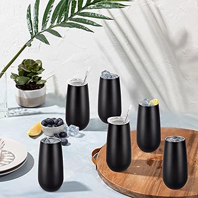 6 oz Wine Tumbler with Lid Stainless Steel Wine Tumbler Cups