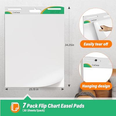 CREGEAR Large Chart Paper for Teachers, Sticky Flip Chart Paper 25 x 30  Inches,30 Sheets/Pad, Easel Paper Pad for White Board, 7 Pack - Yahoo  Shopping