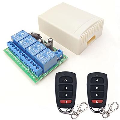 eMylo Remote Control Switch DC 12V Wireless Momentary Switch 1 Channel  Wireless Relay Transmitter with Receiver for Home Use